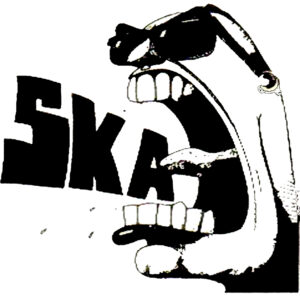 Parche blanco SKA CABEZA NEGRA