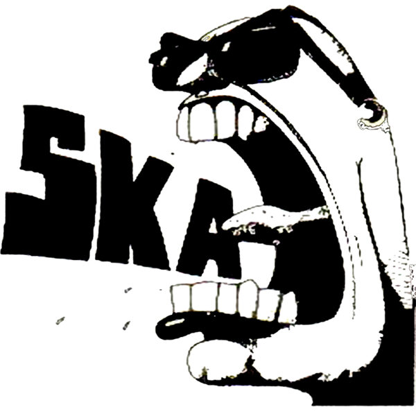 Parche blanco SKA CABEZA NEGRA